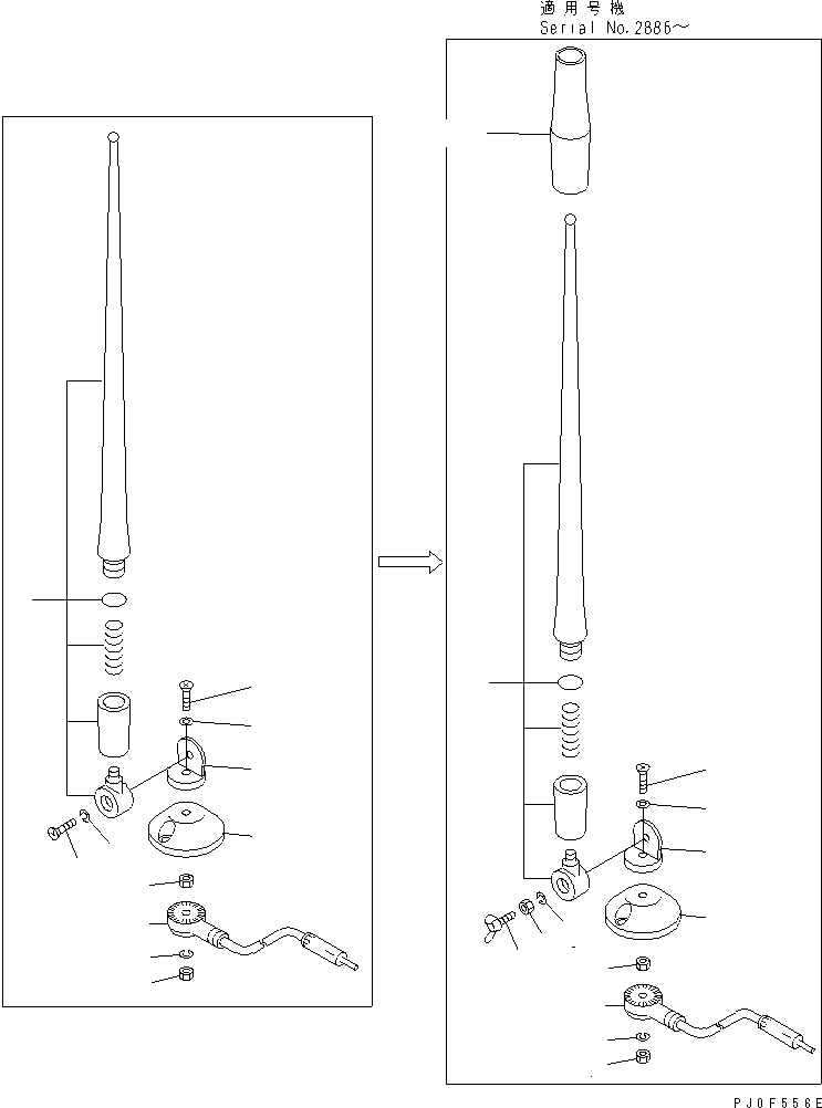 Схема запчастей Komatsu PC138US-2 - РЕЗИНОВ. АНТЕННА ОСНОВН. КОМПОНЕНТЫ И РЕМКОМПЛЕКТЫ