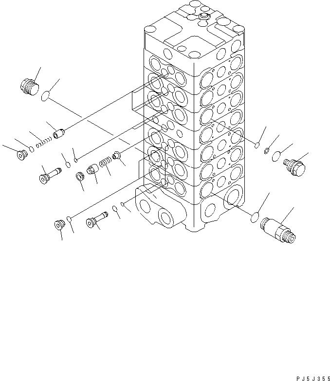Схема запчастей Komatsu PC138US-2 - ОСНОВН. КЛАПАН (7-КЛАПАН) (/) (ДЛЯ ОТВАЛ) ОСНОВН. КОМПОНЕНТЫ И РЕМКОМПЛЕКТЫ