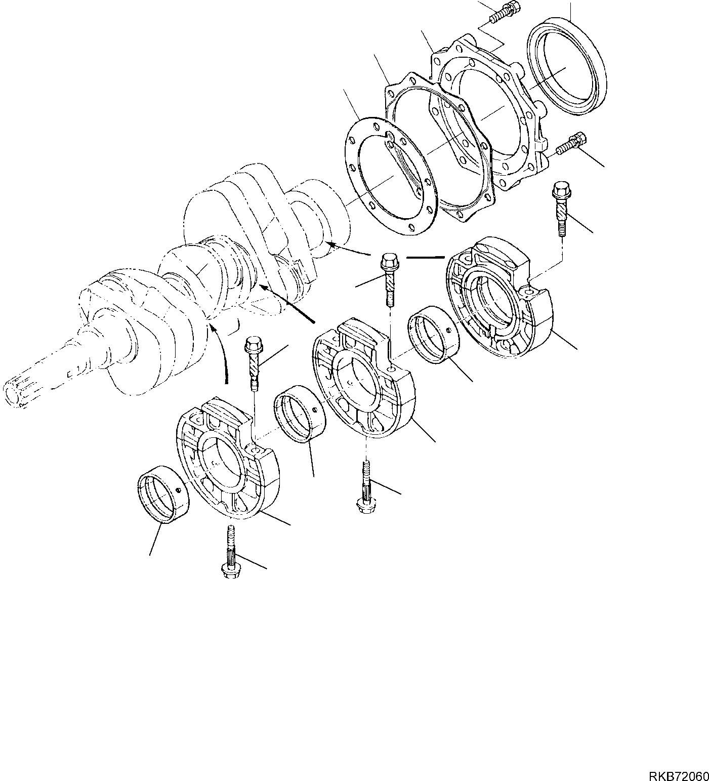 Схема запчастей Komatsu PC14R-3 - КОЛЕНВАЛ (/) ДВИГАТЕЛЬ БЛОК