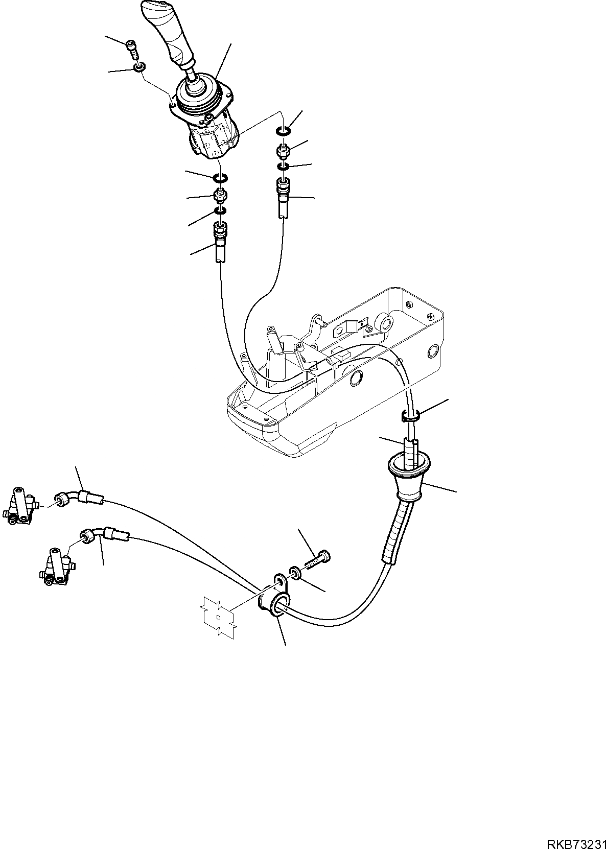 Схема запчастей Komatsu PC14R-3 - ГИДРОЛИНИЯ ЛЕВ. СЕРВОУПРАВЛ. ЛИНИЯ (/) РАБОЧЕЕ ОБОРУДОВАНИЕ ГИДРАВЛИКА