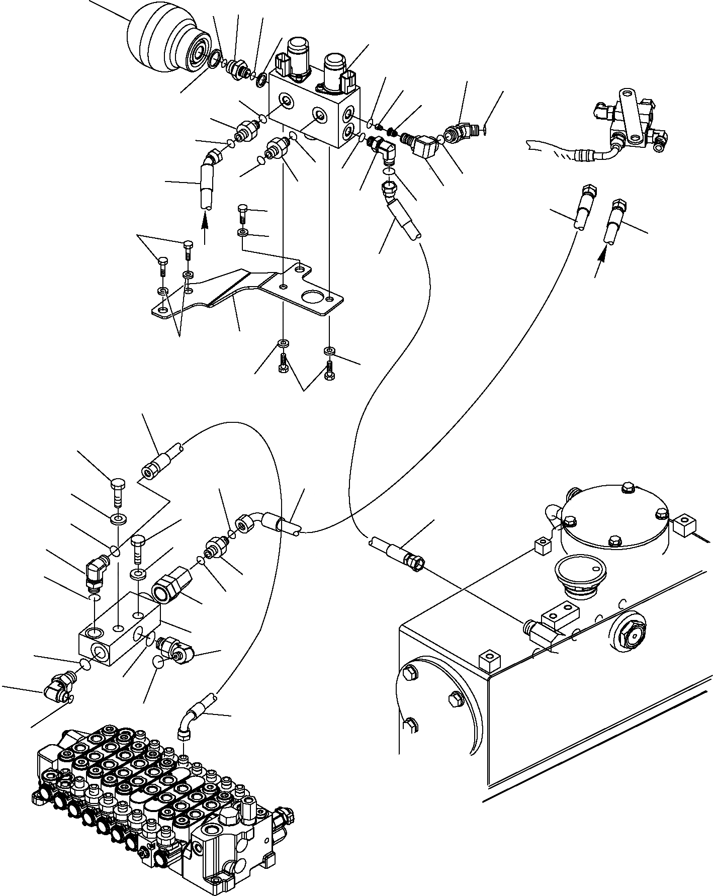 Схема запчастей Komatsu PC14R-2 - ГИДРОЛИНИЯ (СЕРВОУПРАВЛ. ЛИНИЯ) (С ХОД INCREMENT) РАБОЧЕЕ ОБОРУДОВАНИЕ ГИДРАВЛИКА