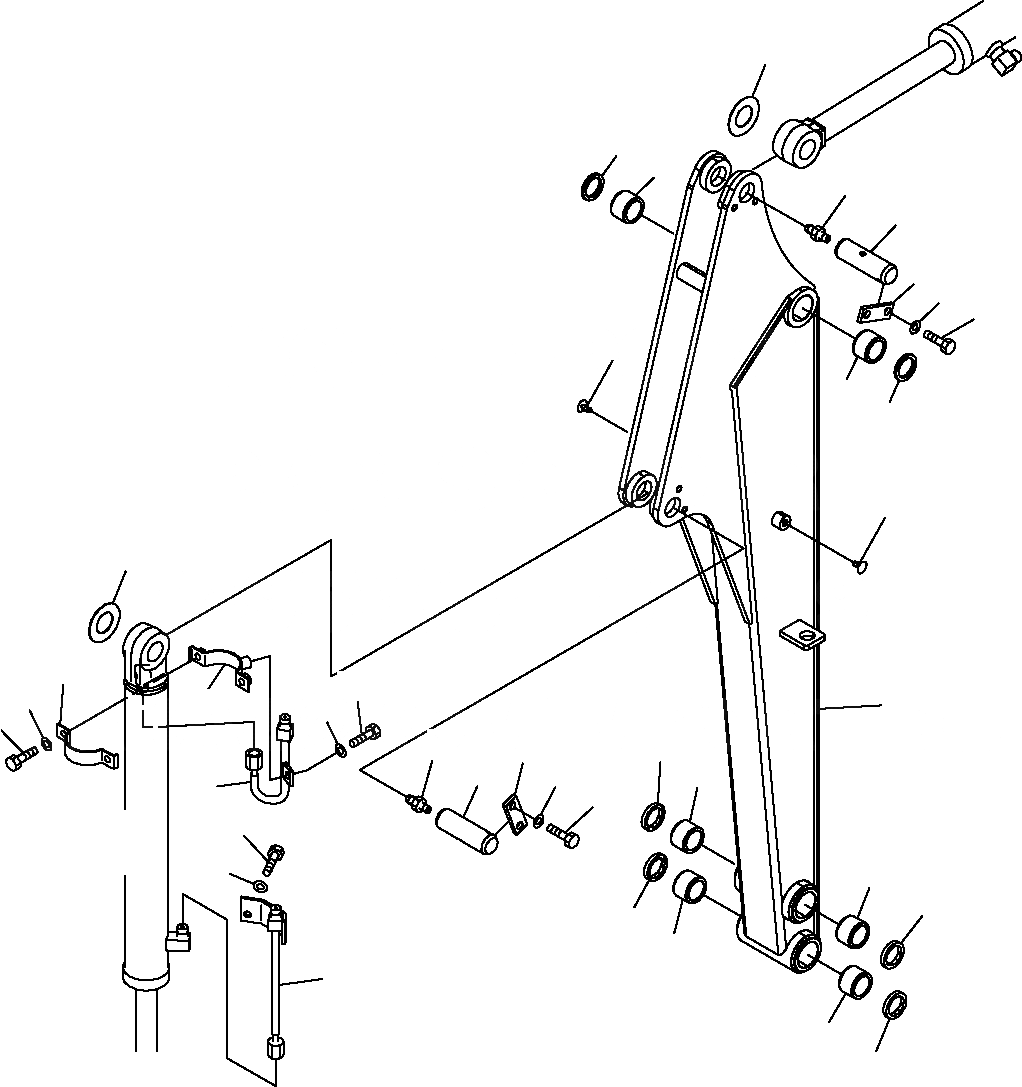 Схема запчастей Komatsu PC14R-2 - УДЛИНН. РУКОЯТЬ РАБОЧЕЕ ОБОРУДОВАНИЕ