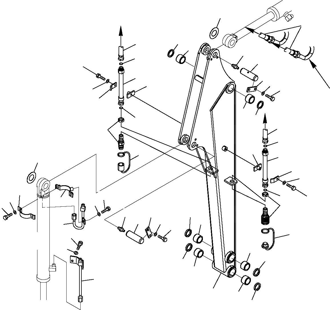 Схема запчастей Komatsu PC14R-2 - УДЛИНН. РУКОЯТЬ (ДЛЯ ОБОРУД-Е) РАБОЧЕЕ ОБОРУДОВАНИЕ