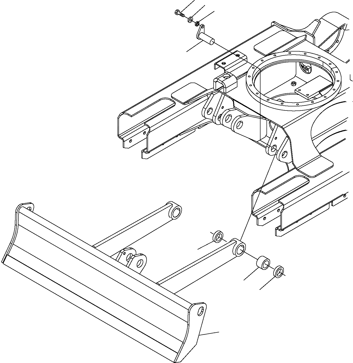 Схема запчастей Komatsu PC14R-2 - ОТВАЛ (/) РАБОЧЕЕ ОБОРУДОВАНИЕ