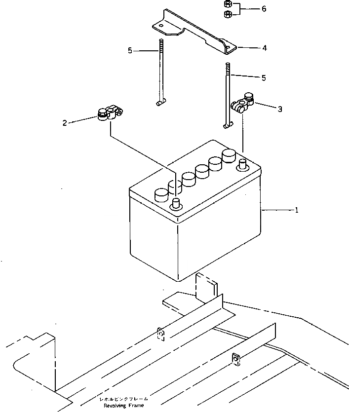 Схема запчастей Komatsu PC15-2A - АККУМУЛЯТОР КОМПОНЕНТЫ ДВИГАТЕЛЯ И ЭЛЕКТРИКА