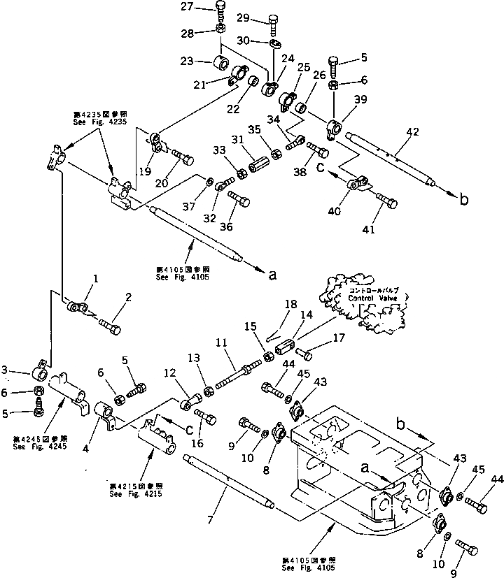 Схема запчастей Komatsu PC15-2 - СТРЕЛА И КОВШ МЕХ-М УПРАВЛ-Я (/) (ДЛЯ -WAY УПРАВЛ-Е) СИСТЕМА УПРАВЛЕНИЯ И ОСНОВНАЯ РАМА