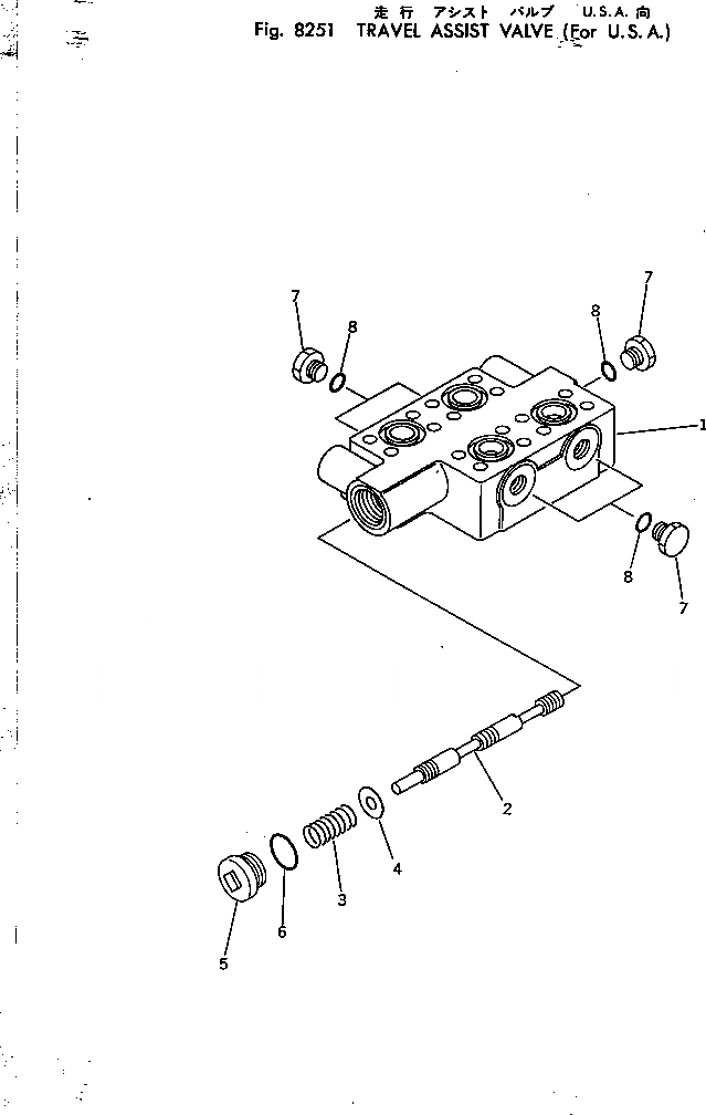 Схема запчастей Komatsu PC150-1 - ХОД ASSIST КЛАПАН (ДЛЯ U.S.A)(№-) ОПЦИОННЫЕ КОМПОНЕНТЫ (СПЕЦ. APPLICATION ЧАСТИ)