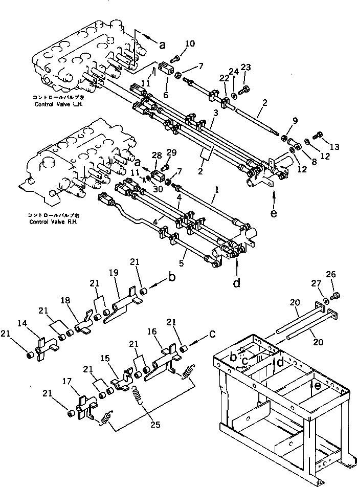 Схема запчастей Komatsu PC150-3 - КЛАПАН МЕХ-М УПРАВЛ-Я (/) (ДЛЯ УДЛИНН. РЫЧАГ УПРАВЛ-Е) ПОВОРОТН. И СИСТЕМА УПРАВЛЕНИЯ