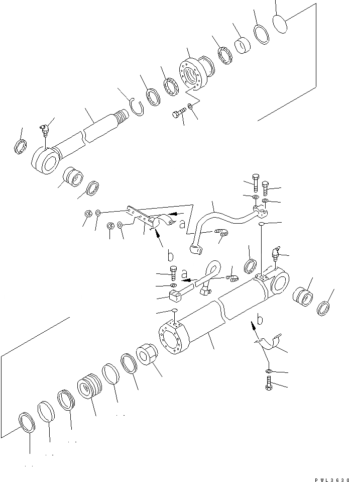 Схема запчастей Komatsu PC150-6K - ЦИЛИНДР СТРЕЛЫ(№K-K999) ОСНОВН. КОМПОНЕНТЫ И РЕМКОМПЛЕКТЫ