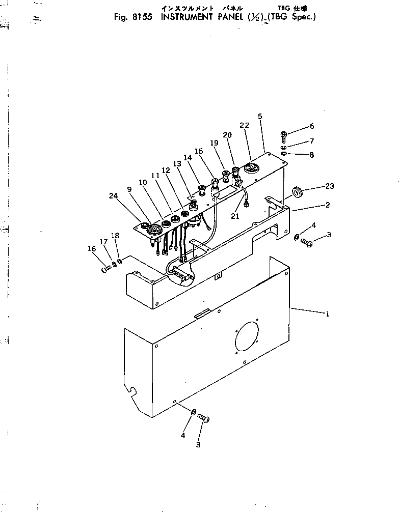 Схема запчастей Komatsu PC150LC-1 - ПАНЕЛЬ ПРИБОРОВ (/) (СПЕЦ-Я TBG)(№9-) ОПЦИОННЫЕ КОМПОНЕНТЫ (СПЕЦ. APPLICATION ЧАСТИ)