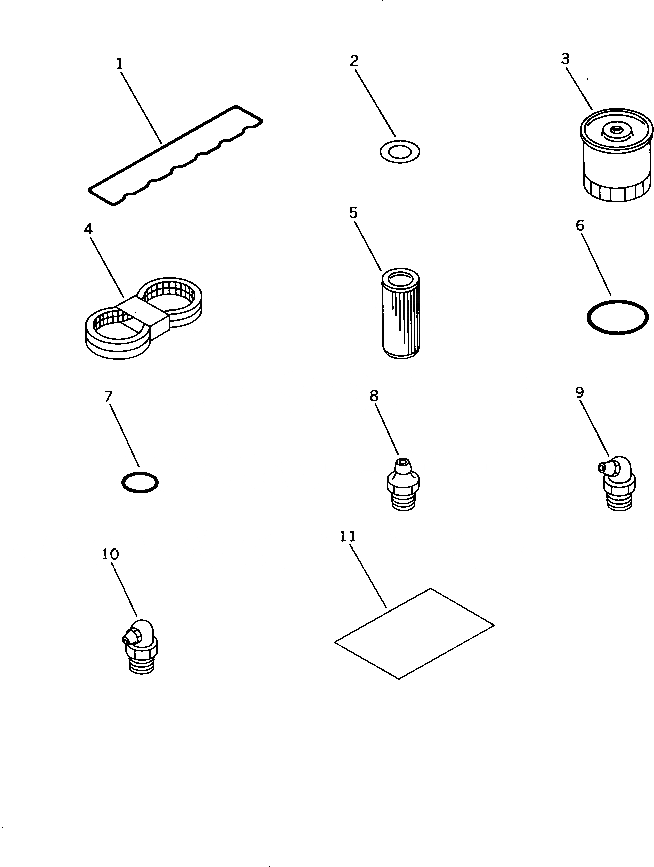 Схема запчастей Komatsu PC150LC-3 - ЗАП. ЧАСТИ (КРОМЕ ЯПОН.) МАРКИРОВКА¤ ИНСТРУМЕНТ И РЕМКОМПЛЕКТЫ