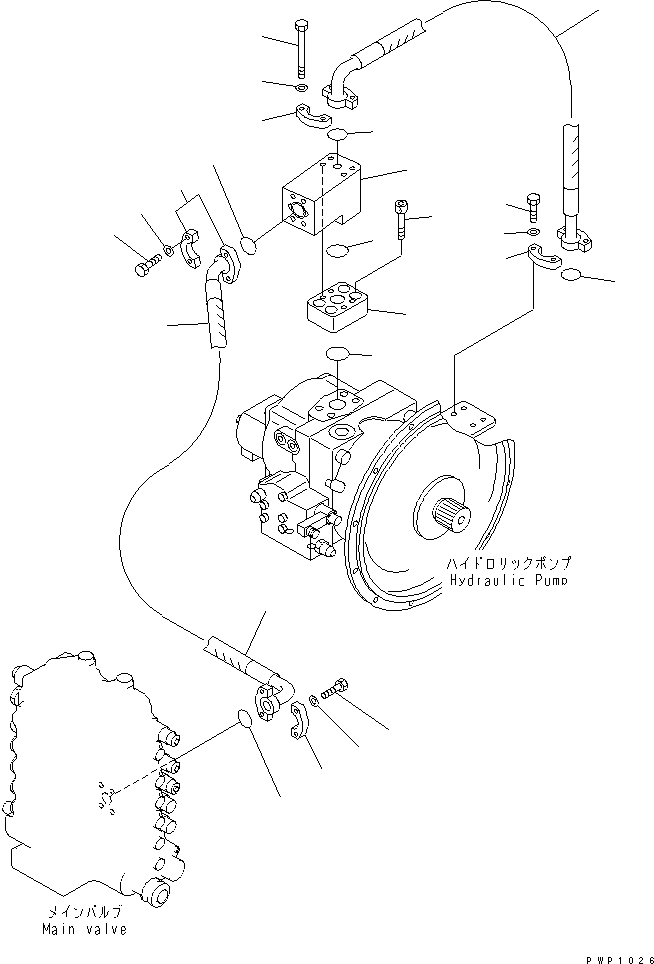 Схема запчастей Komatsu PC150LC-6K - ЛИНИЯ ПОДАЧИ(№K97-) ГИДРАВЛИКА
