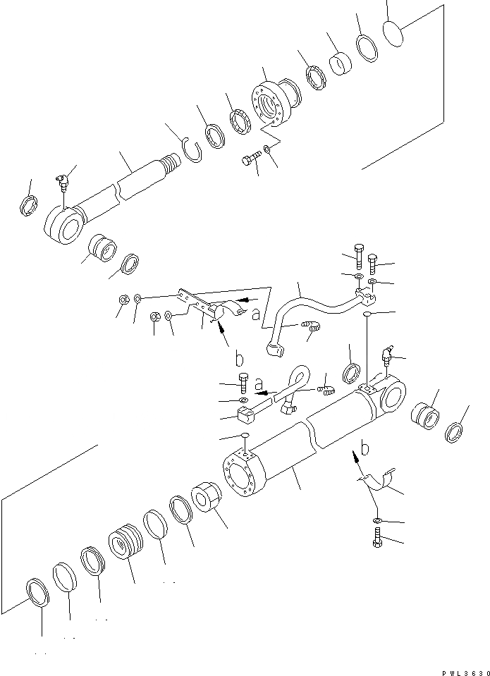 Схема запчастей Komatsu PC150LC-6K - ЦИЛИНДР СТРЕЛЫ(№K-K999) ОСНОВН. КОМПОНЕНТЫ И РЕМКОМПЛЕКТЫ
