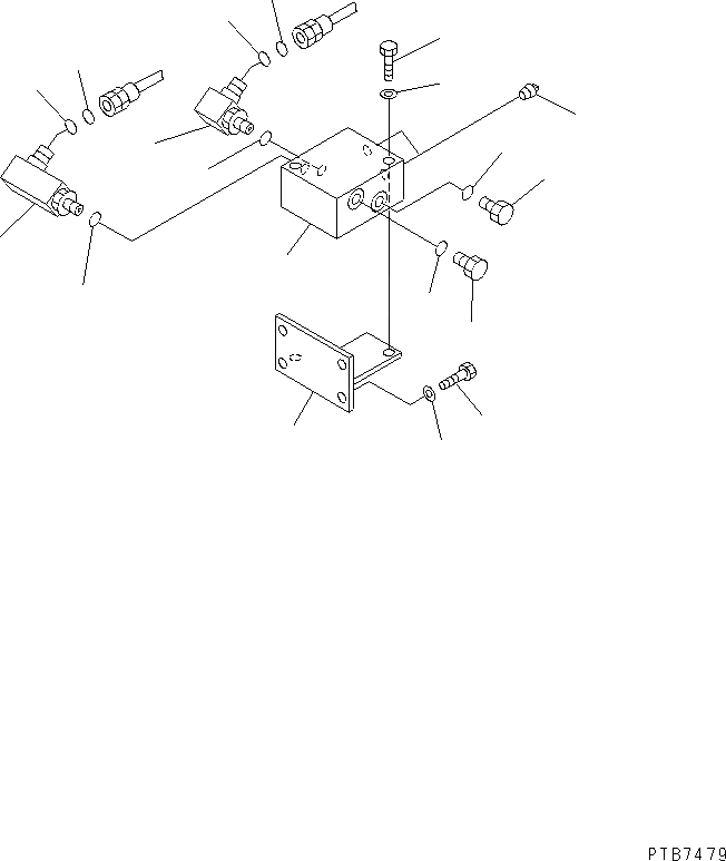 Схема запчастей Komatsu PC150LGP-6K - НАВЕСНОЕ ОБОРУД-Е (ПЕРЕКЛЮЧАТЕЛЬ БЛОК) ГИДРАВЛИКА