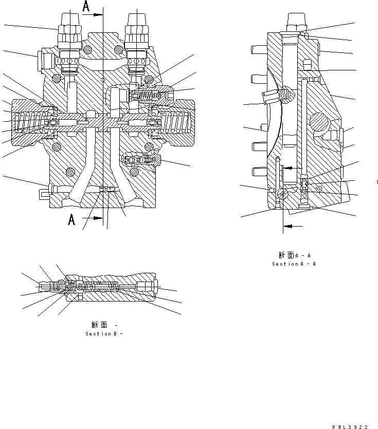 Схема запчастей Komatsu PC150LGP-6K - ХОД MTOR (/) (ВНУТР. ЧАСТИ) НИЖНЯЯ ГИДРОЛИНИЯ И ЛИНИЯ ХОДА