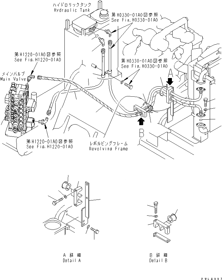 Схема запчастей Komatsu PC158USLC-2 - МАСЛООХЛАДИТЕЛЬ ЛИНИЯ ГИДРАВЛИКА