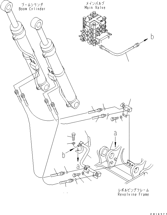 Схема запчастей Komatsu PC158USLC-2 - ГИДРОЛИНИЯ СТРЕЛЫ ГИДРАВЛИКА