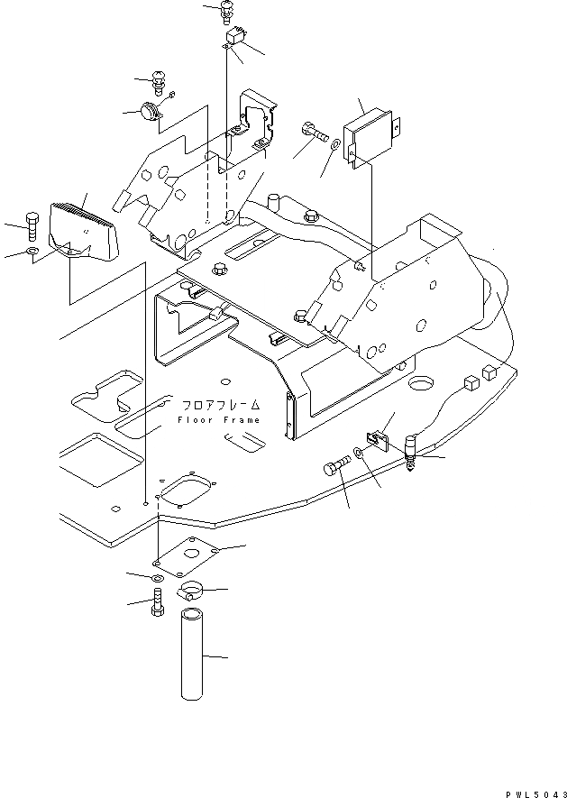 Схема запчастей Komatsu PC158USLC-2 - ОСНОВН. КОНСТРУКЦИЯ (DENSOUHIN И WARTER ДРЕНАЖН.) КАБИНА ОПЕРАТОРА И СИСТЕМА УПРАВЛЕНИЯ