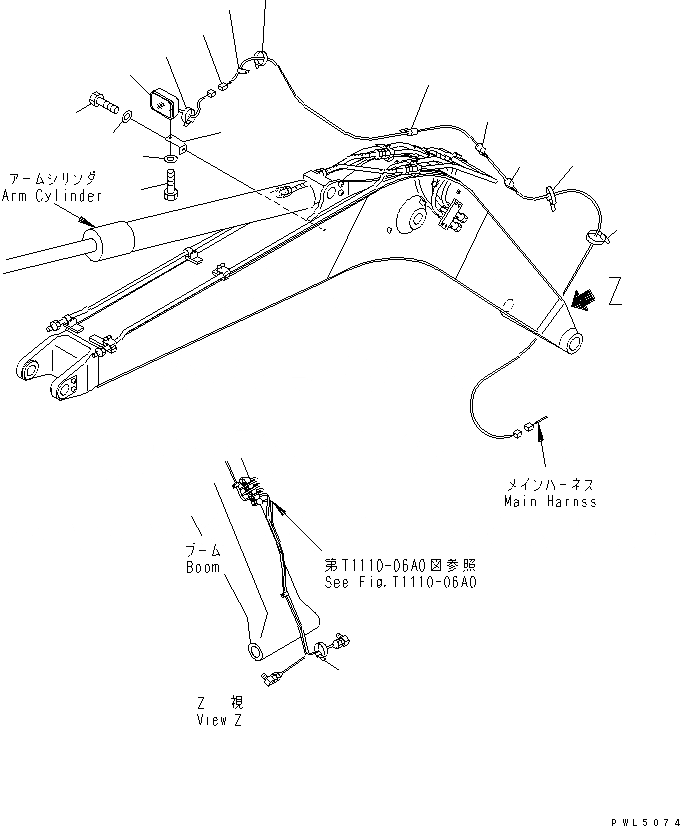 Схема запчастей Komatsu PC158USLC-2 - СТРЕЛА (ЛАМПА РАБОЧ. ОСВЕЩЕНИЯ) РАБОЧЕЕ ОБОРУДОВАНИЕ