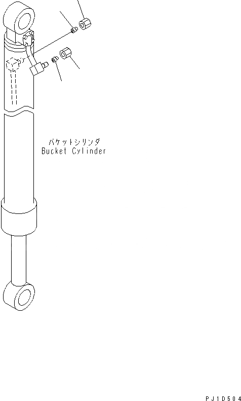 Схема запчастей Komatsu PC158USLC-2 - ЭЛЕМЕНТЫ (ЦИЛИНДР КОВША) РАЗНОЕ