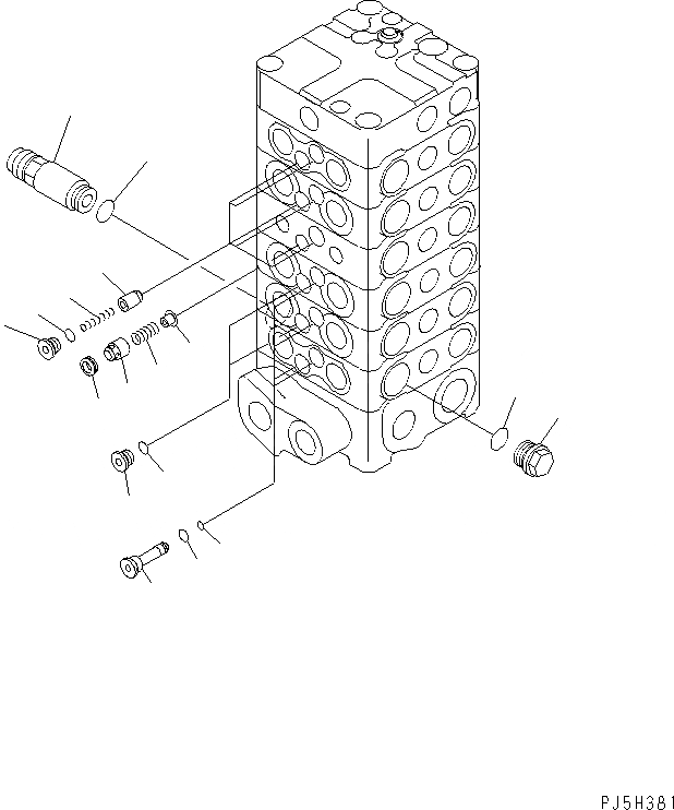 Схема запчастей Komatsu PC158USLC-2 - ОСНОВН. КЛАПАН (-КЛАПАН) (/) ОСНОВН. КОМПОНЕНТЫ И РЕМКОМПЛЕКТЫ