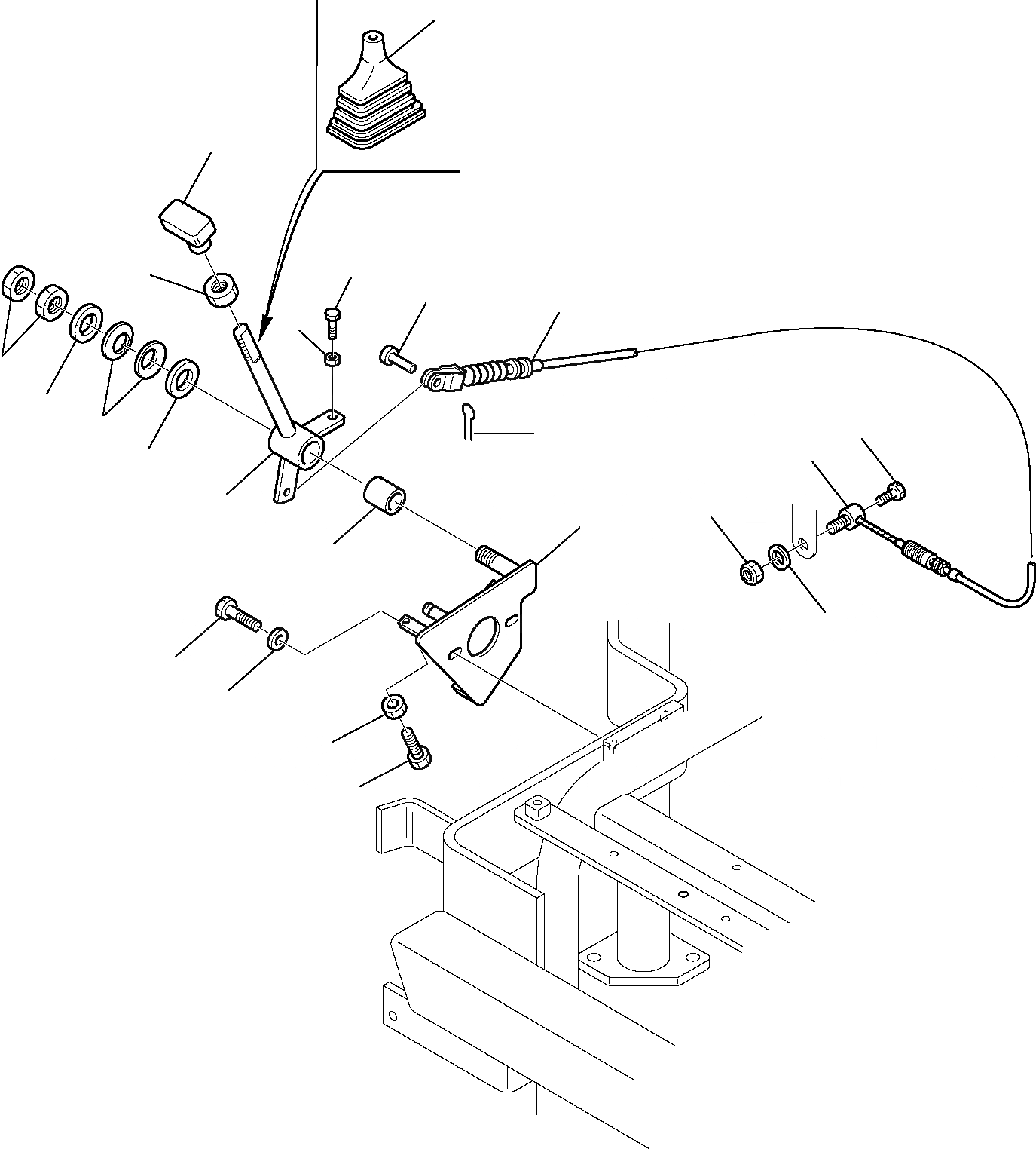 Схема запчастей Komatsu PC15R-8 DELUXE - РЫЧАГ УПРАВЛ-Я ПОДАЧЕЙ ТОПЛИВА СИСТЕМА УПРАВЛЕНИЯ И ОСНОВНАЯ РАМА
