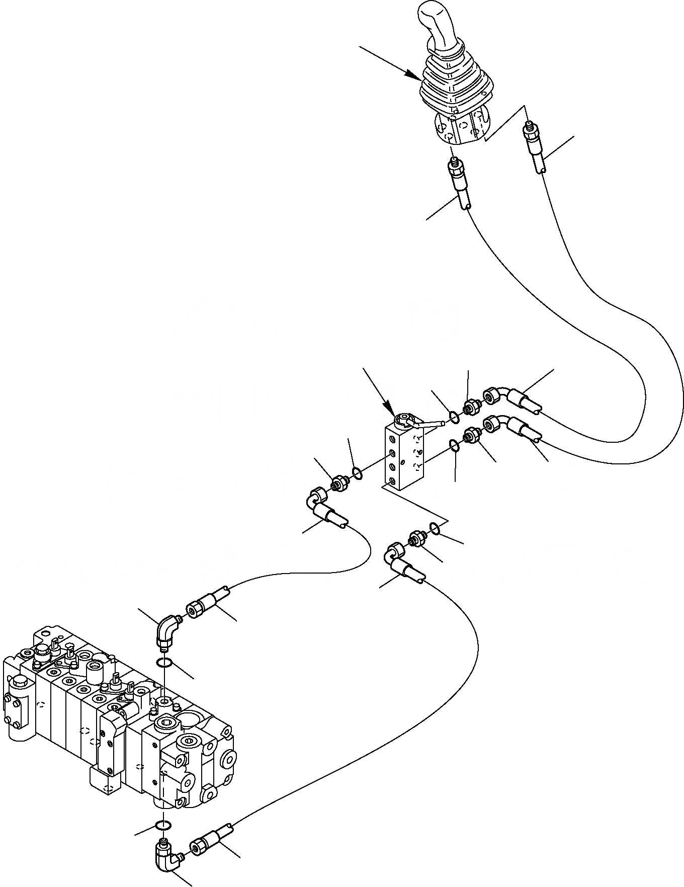 Схема запчастей Komatsu PC15R-8 DELUXE - ЛЕВ. СЕРВОУПРАВЛ. (PATTERN CHANGE) СИСТЕМА УПРАВЛЕНИЯ И ОСНОВНАЯ РАМА