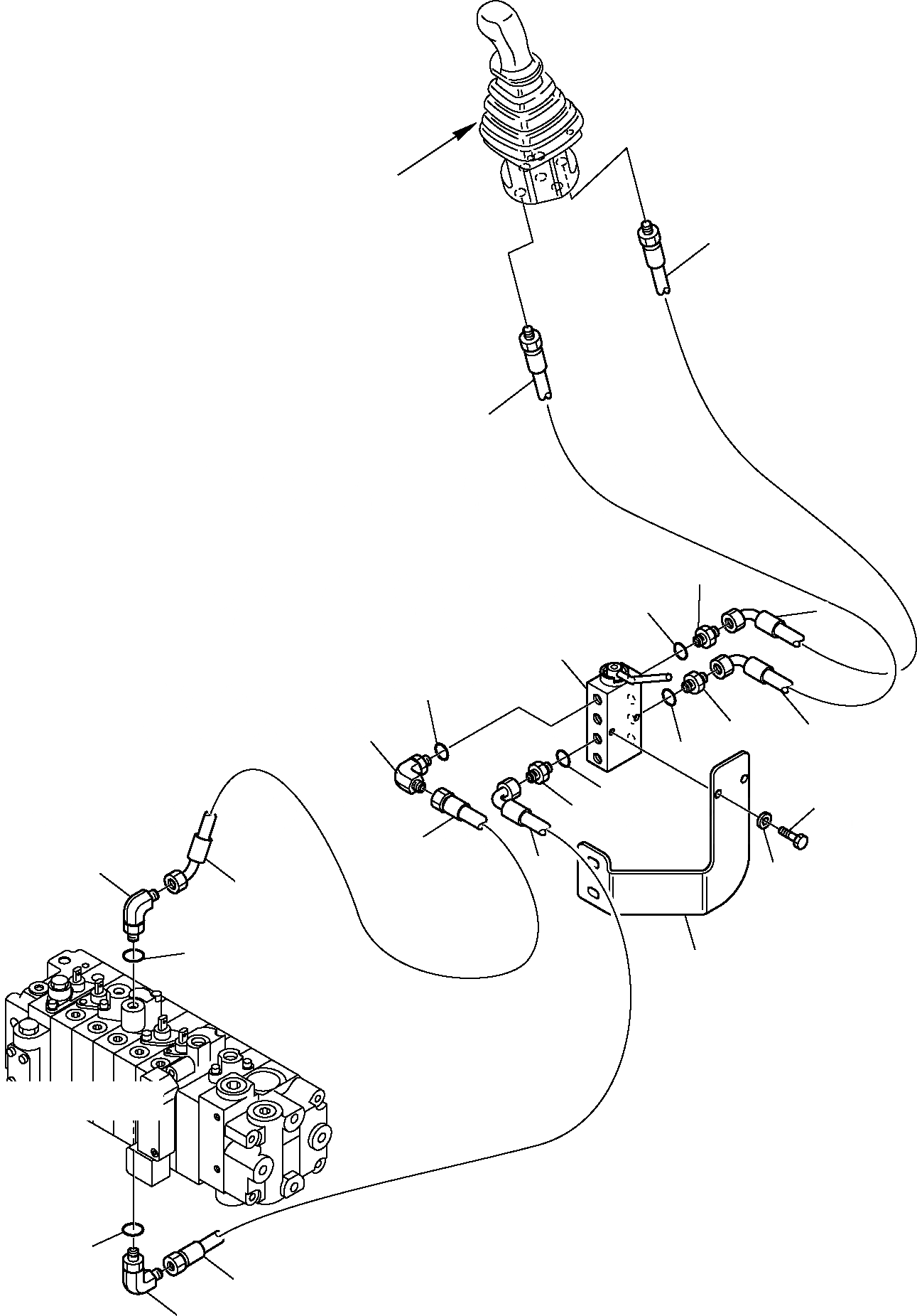 Схема запчастей Komatsu PC15R-8 DELUXE - ПРАВ. СЕРВОУПРАВЛ. (PATTERN CHANGE) СИСТЕМА УПРАВЛЕНИЯ И ОСНОВНАЯ РАМА