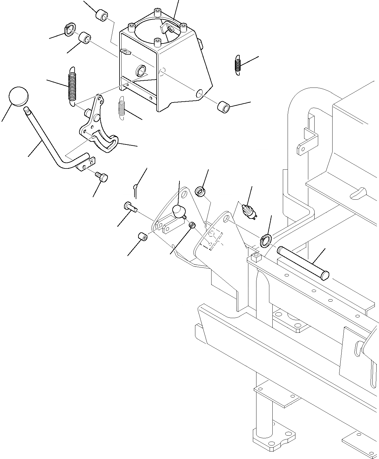 Схема запчастей Komatsu PC15R-8 DELUXE - СУППОРТ ПРАВ. PPC КЛАПАН СИСТЕМА УПРАВЛЕНИЯ И ОСНОВНАЯ РАМА