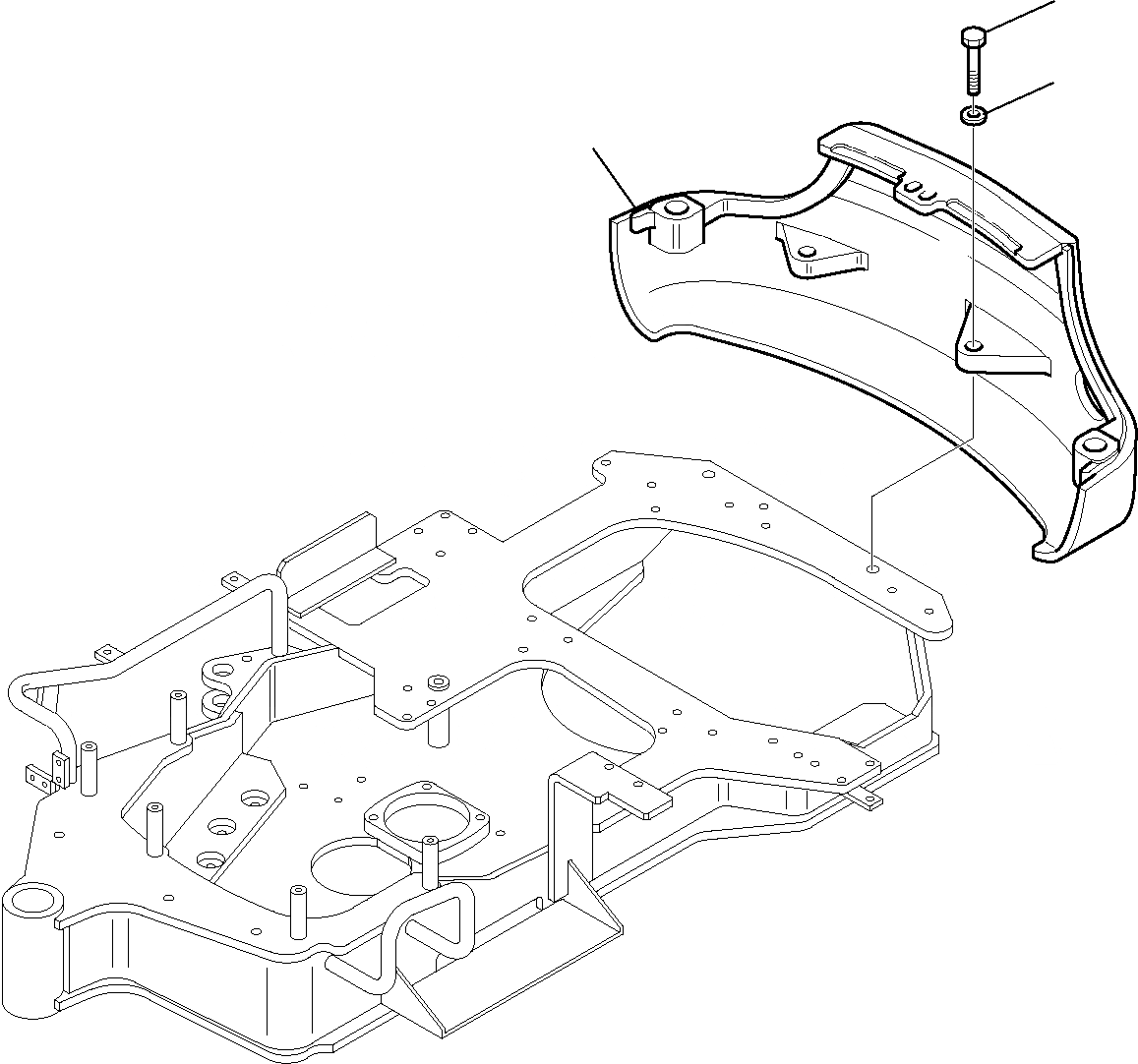 Схема запчастей Komatsu PC15R-8 DELUXE - ПРОТИВОВЕС СИСТЕМА УПРАВЛЕНИЯ И ОСНОВНАЯ РАМА