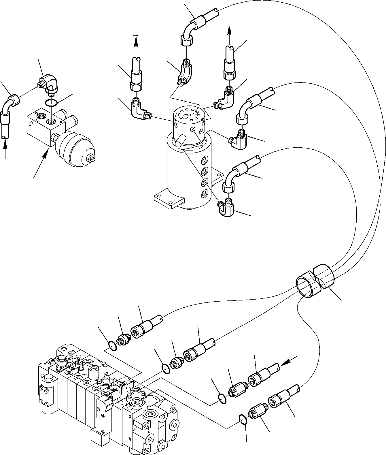 Схема запчастей Komatsu PC15R-8 DELUXE - ГИДРОЛИНИЯ (МОТОР ХОДА ЛИНИЯ) (ВЕРХН.) (РЕГУЛЯТОР НИЖН.CARR УПРАВЛ-Е РАБОЧИМ ОБОРУДОВАНИЕМ
