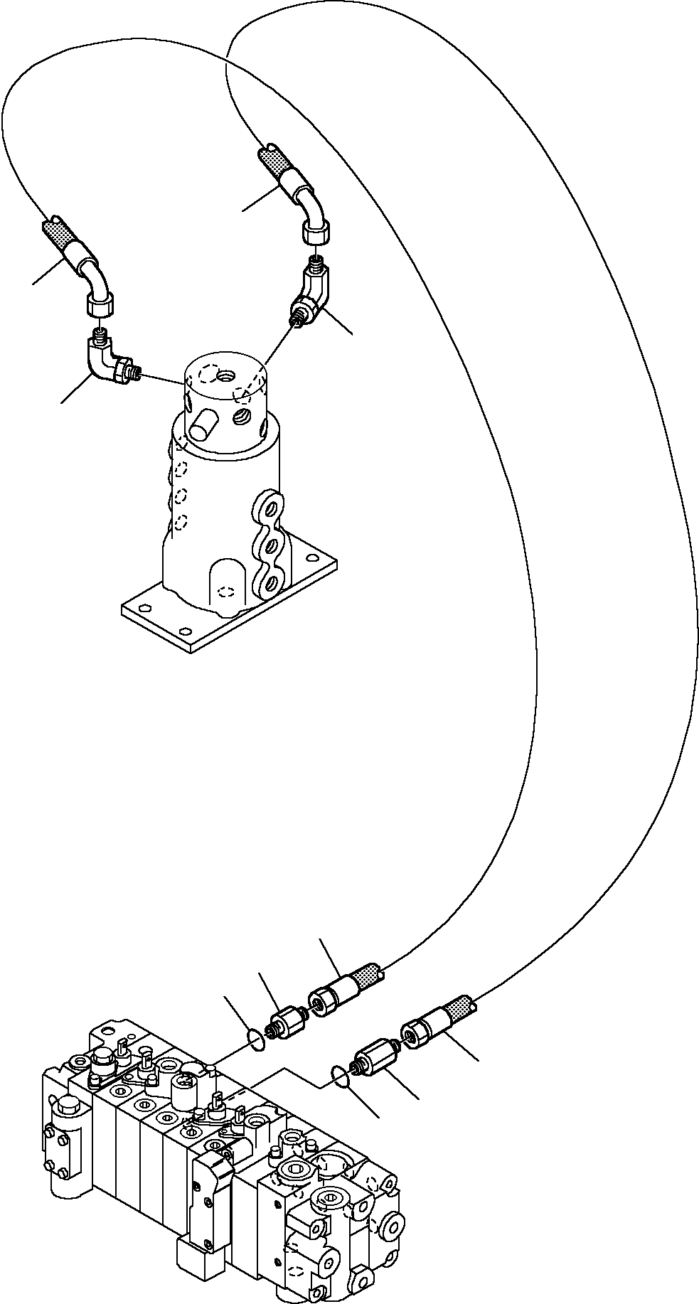 Схема запчастей Komatsu PC15R-8 DELUXE - ГИДРОЛИНИЯ (ОТВАЛ ЛИНИЯ) (ВЕРХН.) УПРАВЛ-Е РАБОЧИМ ОБОРУДОВАНИЕМ