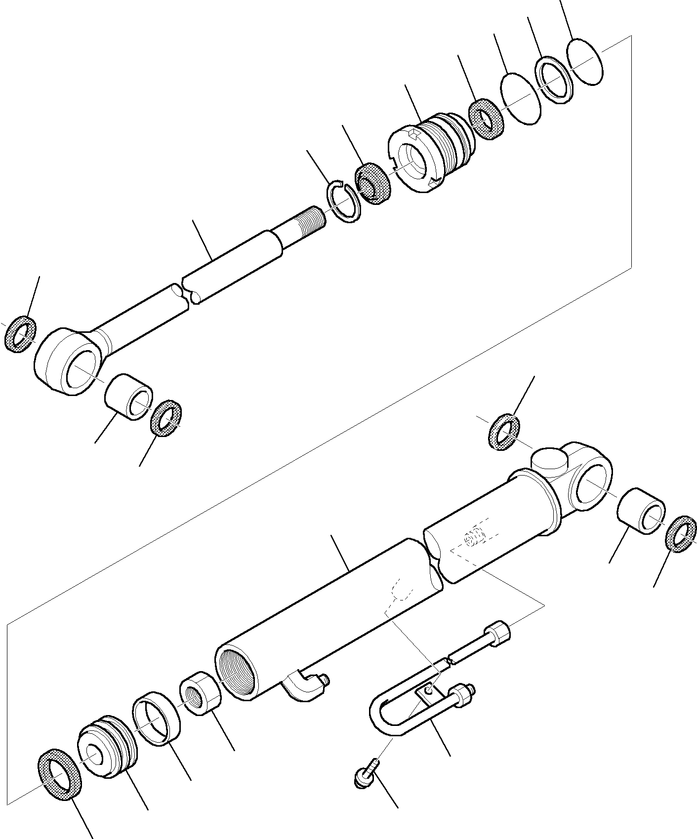 Схема запчастей Komatsu PC15R-8 DELUXE - ЦИЛИНДР КОВША РАБОЧЕЕ ОБОРУДОВАНИЕ