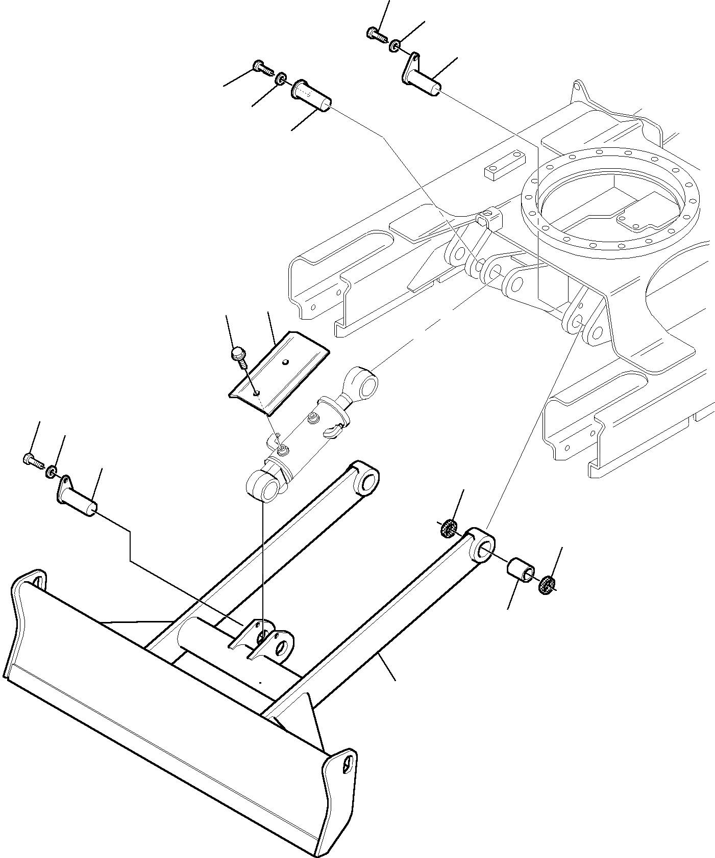 Схема запчастей Komatsu PC15R-8 DELUXE - ОТВАЛ РАБОЧЕЕ ОБОРУДОВАНИЕ