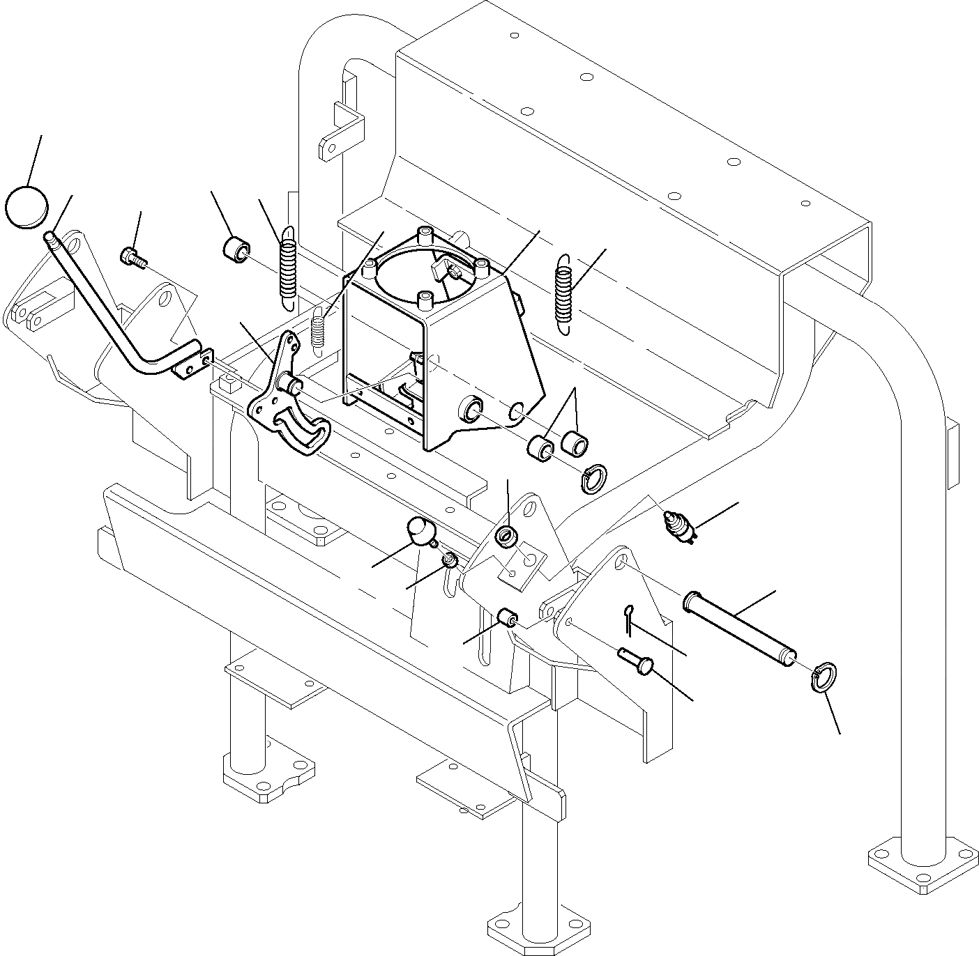 Схема запчастей Komatsu PC15R-8 DELUXE - СУППОРТ ЛЕВ. PPC КЛАПАН СИСТЕМА УПРАВЛЕНИЯ И ОСНОВНАЯ РАМА
