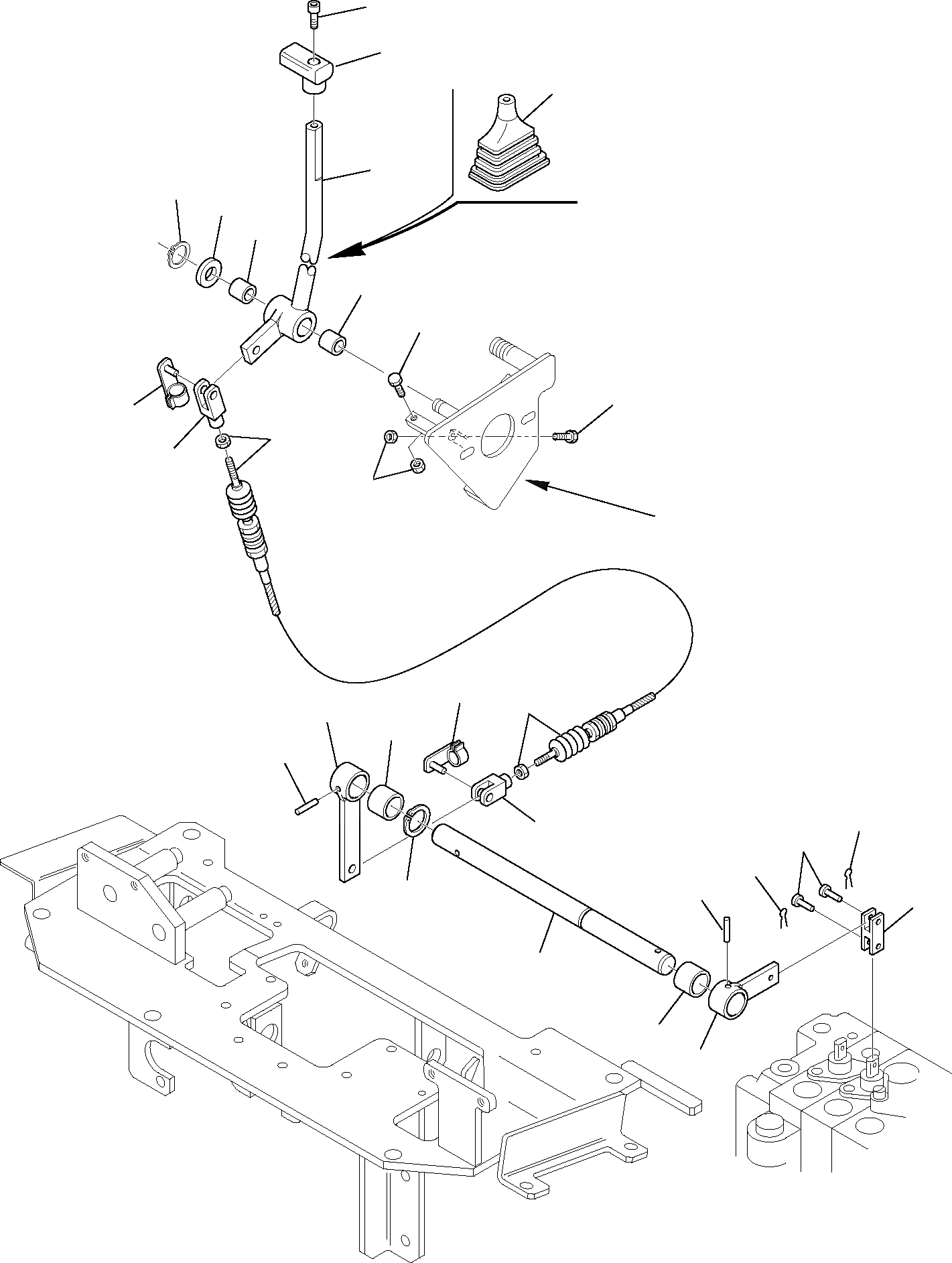 Схема запчастей Komatsu PC15R-8 DELUXE - РЫЧАГ УПРАВЛЕНИЯ ОТВАЛОМ СИСТЕМА УПРАВЛЕНИЯ И ОСНОВНАЯ РАМА
