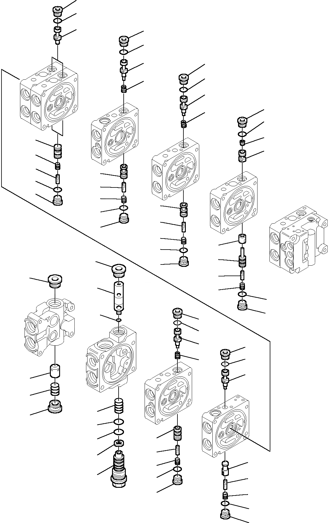 Схема запчастей Komatsu PC15R-8 DELUXE - УПРАВЛЯЮЩ. КЛАПАН (/) УПРАВЛ-Е РАБОЧИМ ОБОРУДОВАНИЕМ