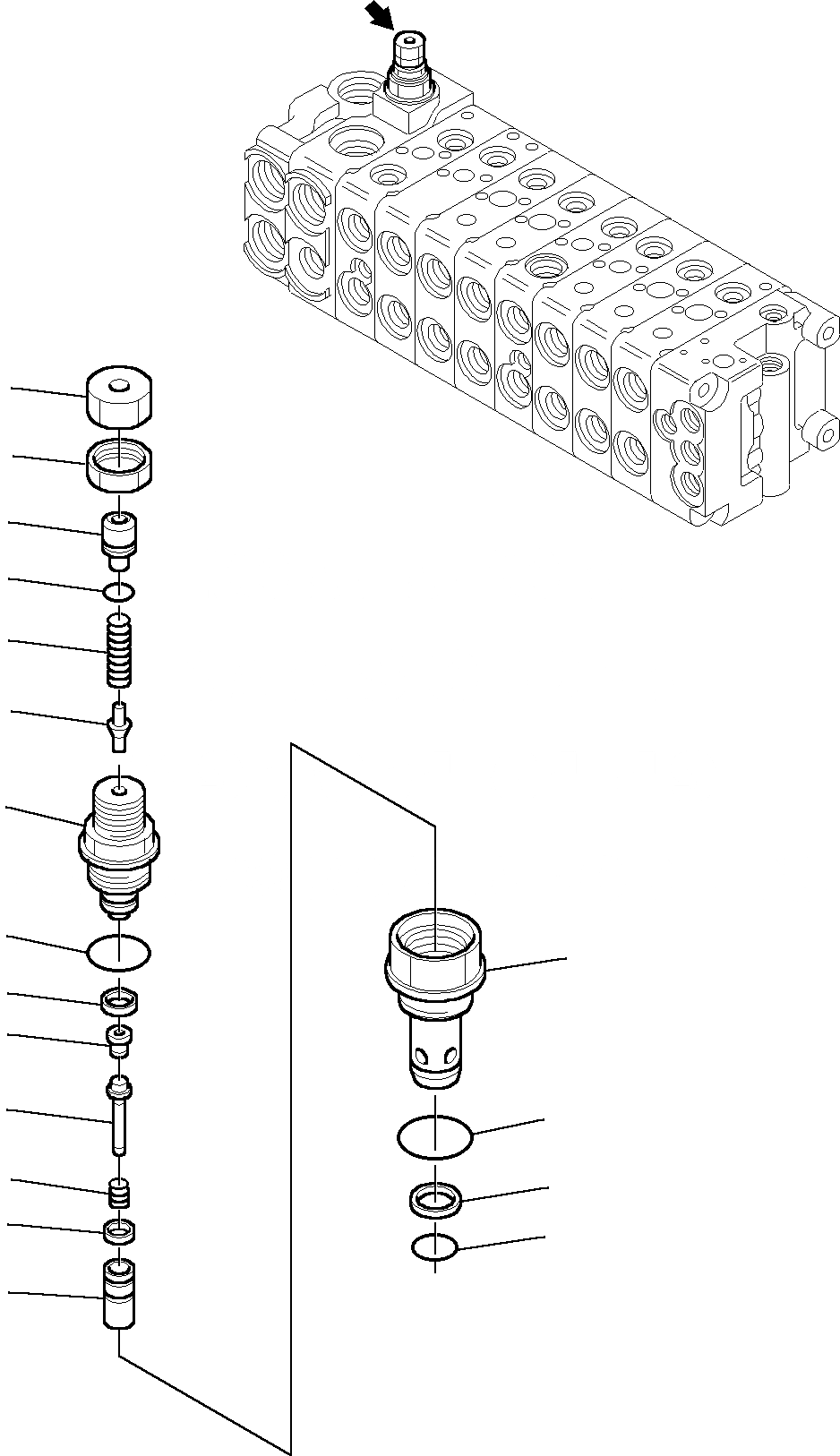 Схема запчастей Komatsu PC15R-8 DELUXE - УПРАВЛЯЮЩ. КЛАПАН (8/) УПРАВЛ-Е РАБОЧИМ ОБОРУДОВАНИЕМ
