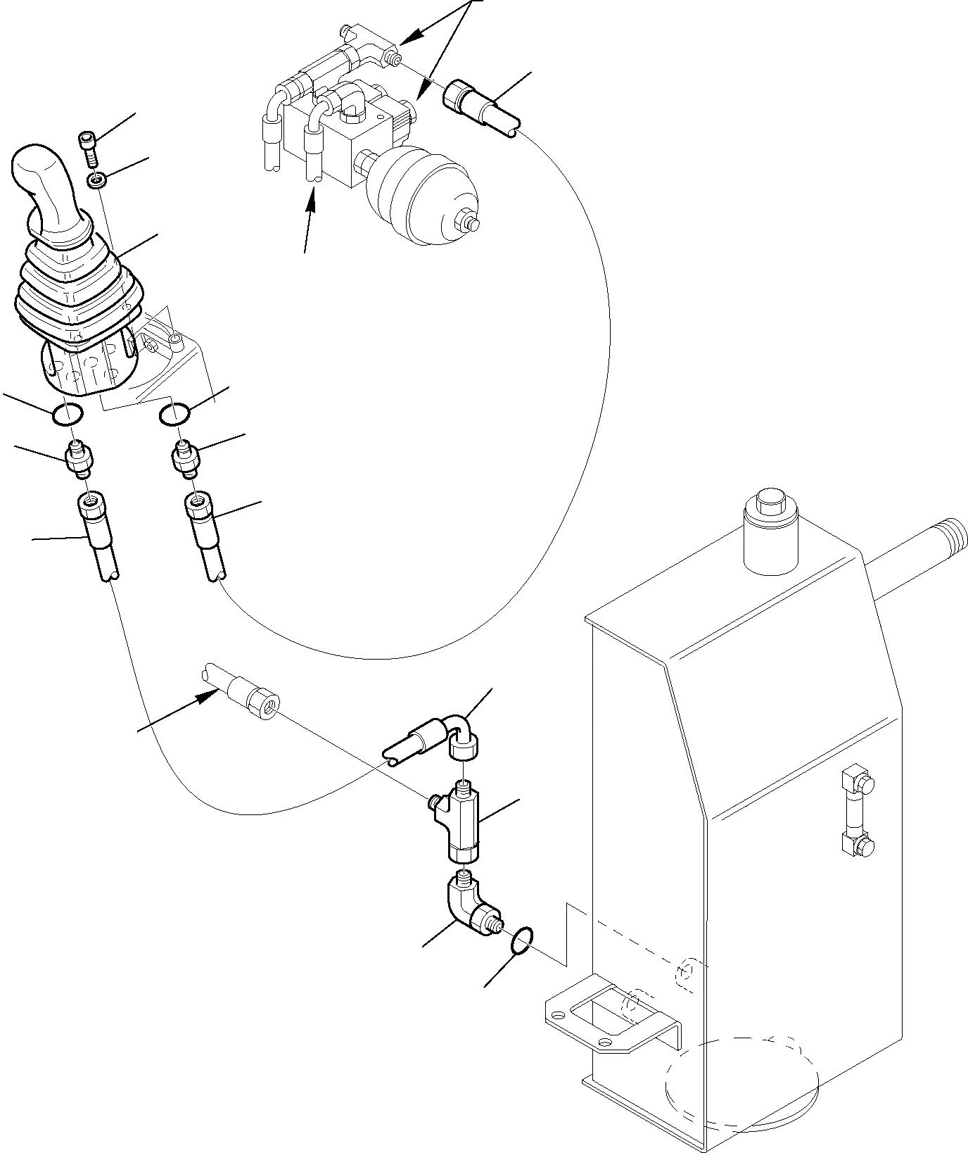 Схема запчастей Komatsu PC15R-8 DELUXE - ГИДРОЛИНИЯ ЛЕВ. (СЕРВОУПРАВЛ. ЛИНИЯ) УПРАВЛ-Е РАБОЧИМ ОБОРУДОВАНИЕМ