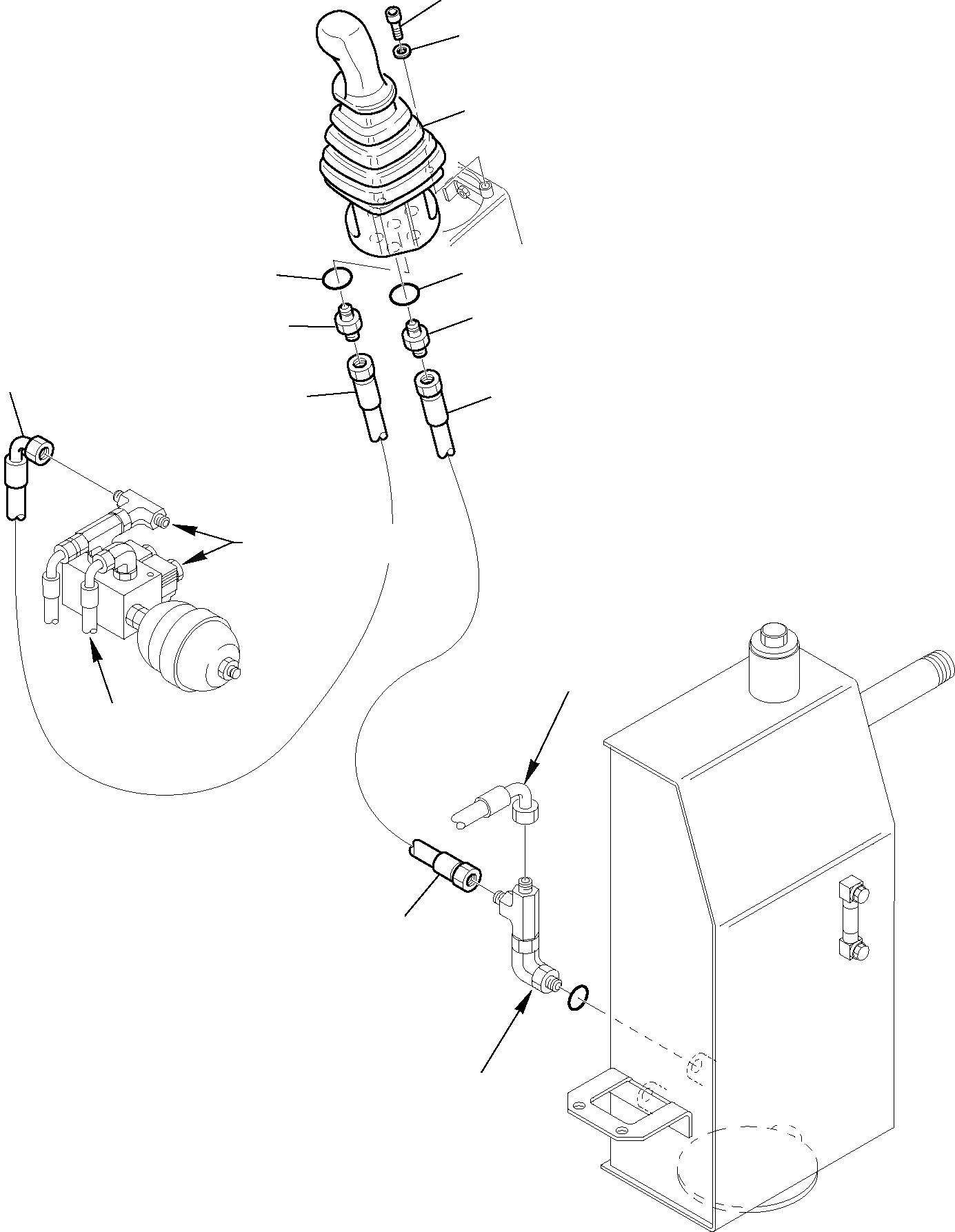 Схема запчастей Komatsu PC15R-8 DELUXE - ГИДРОЛИНИЯ ПРАВ. (СЕРВОУПРАВЛ. ЛИНИЯ) УПРАВЛ-Е РАБОЧИМ ОБОРУДОВАНИЕМ
