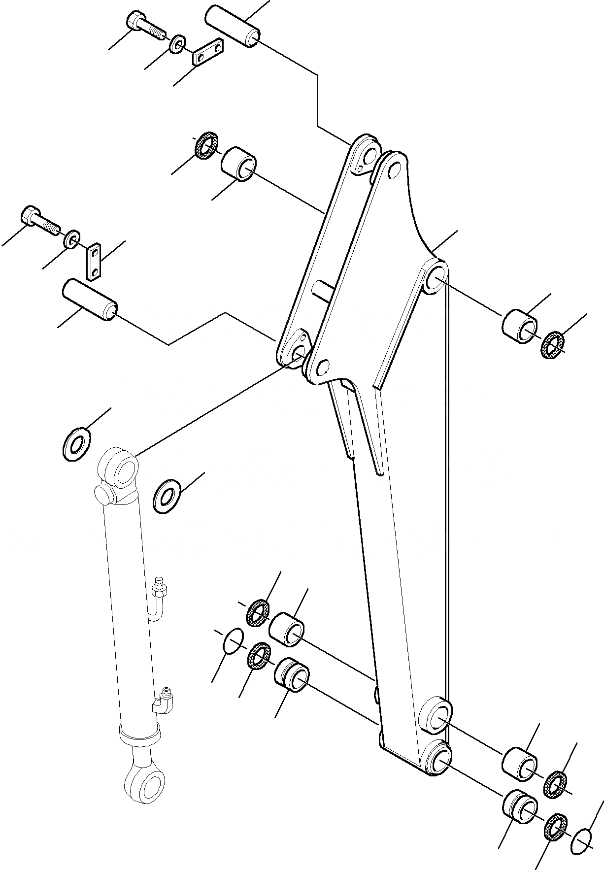 Схема запчастей Komatsu PC15R-8 DELUXE - РУКОЯТЬ РАБОЧЕЕ ОБОРУДОВАНИЕ