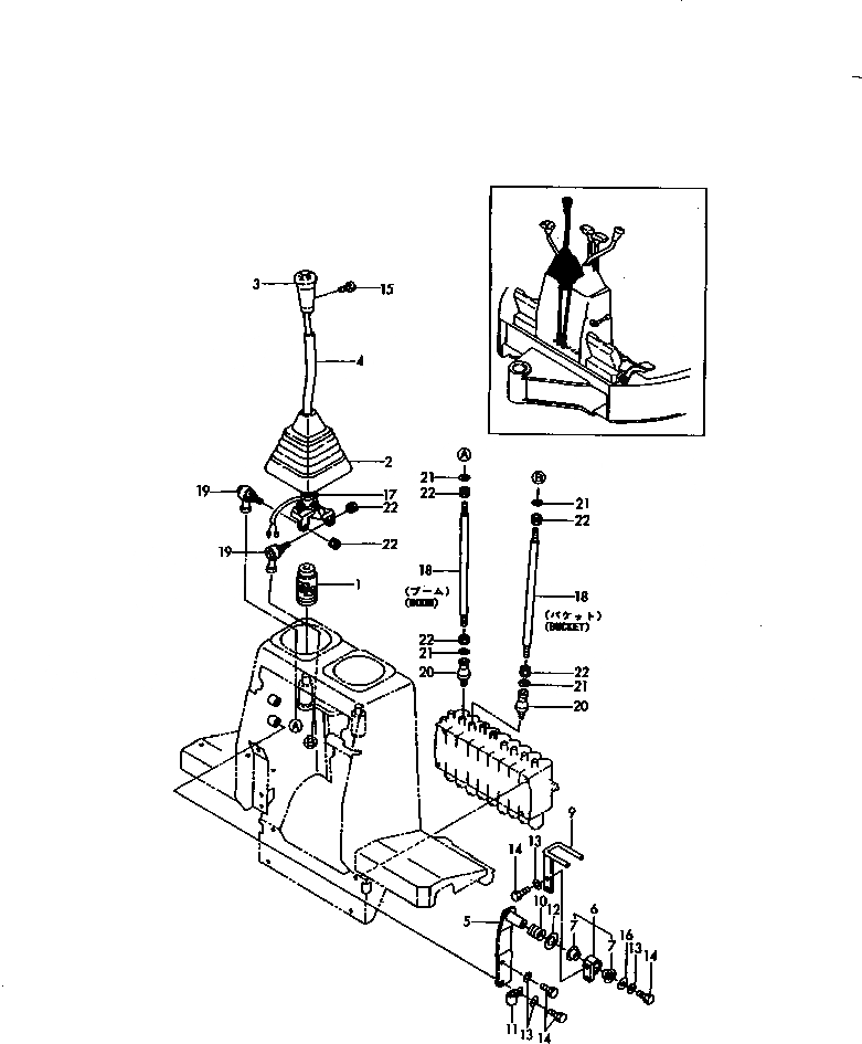 Схема запчастей Komatsu PC15FR-1 - УПРАВЛ-Е ОБОРУД-Е (СТРЕЛА И КОВШ) СИСТЕМА УПРАВЛЕНИЯ