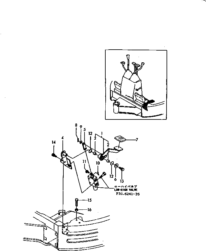 Схема запчастей Komatsu PC15FR-1 - УПРАВЛ-Е ОБОРУД-Е (НИЗ.-ВЫС. ПЕДАЛЬ) СИСТЕМА УПРАВЛЕНИЯ