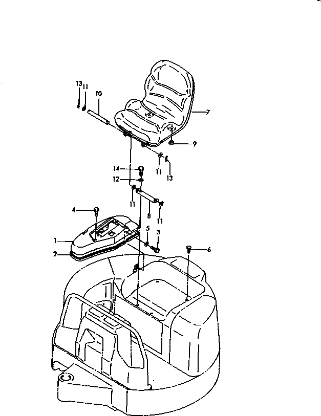 Схема запчастей Komatsu PC15FR-1 - СИДЕНЬЕ ОПЕРАТОРА И ПАНЕЛЬ ПРИБОРОВ ЧАСТИ КОРПУСА
