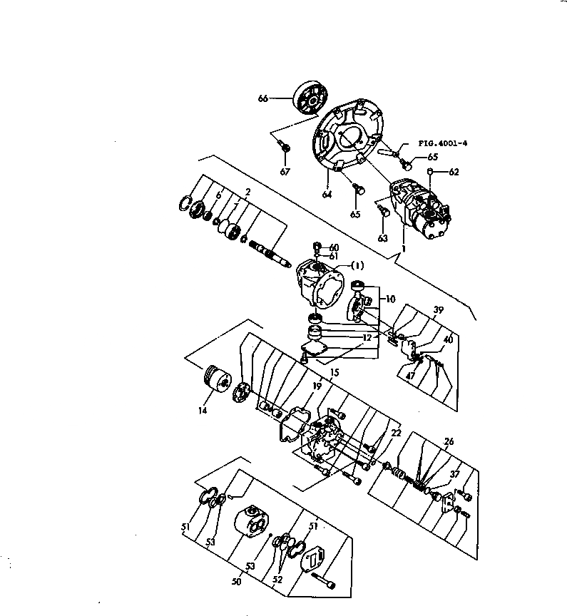 Схема запчастей Komatsu PC15FR-1 - ГИДР. НАСОС. УПРАВЛ-Е РАБОЧИМ ОБОРУДОВАНИЕМ