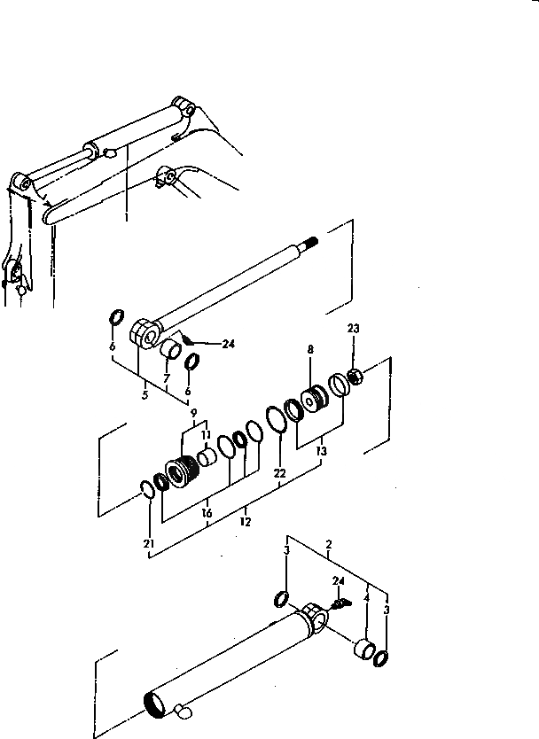 Схема запчастей Komatsu PC15FR-1 - ЦИЛИНДР РУКОЯТИ РАБОЧЕЕ ОБОРУДОВАНИЕ