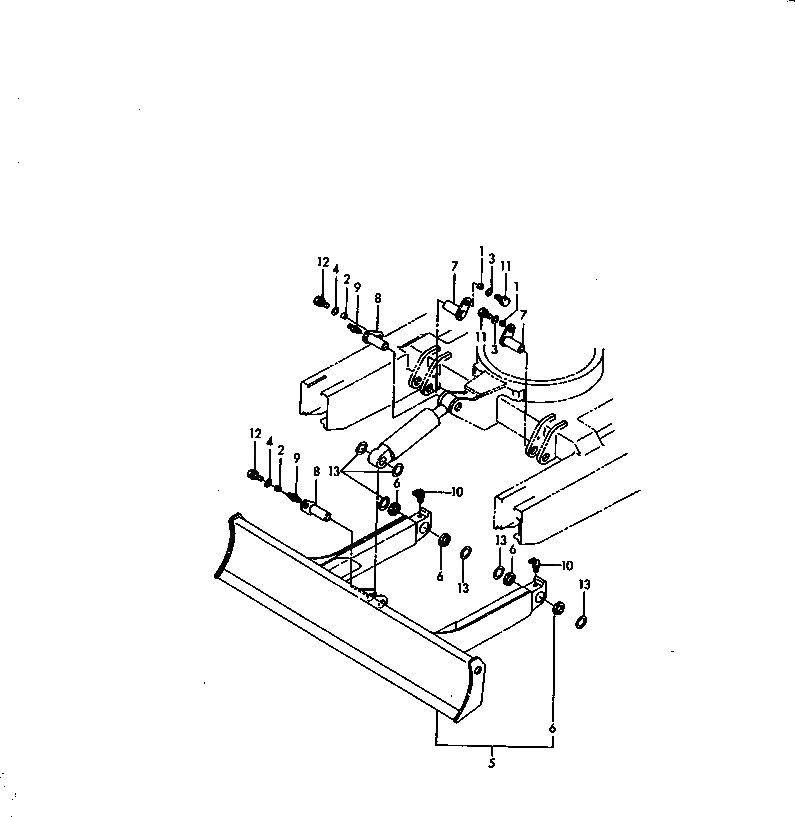Схема запчастей Komatsu PC15FR-1 - ОТВАЛ РАБОЧЕЕ ОБОРУДОВАНИЕ