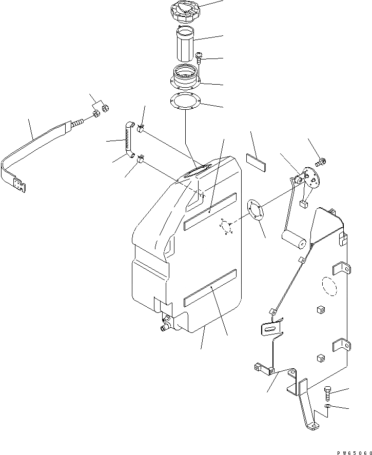 Схема запчастей Komatsu PC15MR-1 - ТОПЛИВН. БАК. (БАК И КОМПОНЕНТЫ) ТОПЛИВН. БАК. AND КОМПОНЕНТЫ