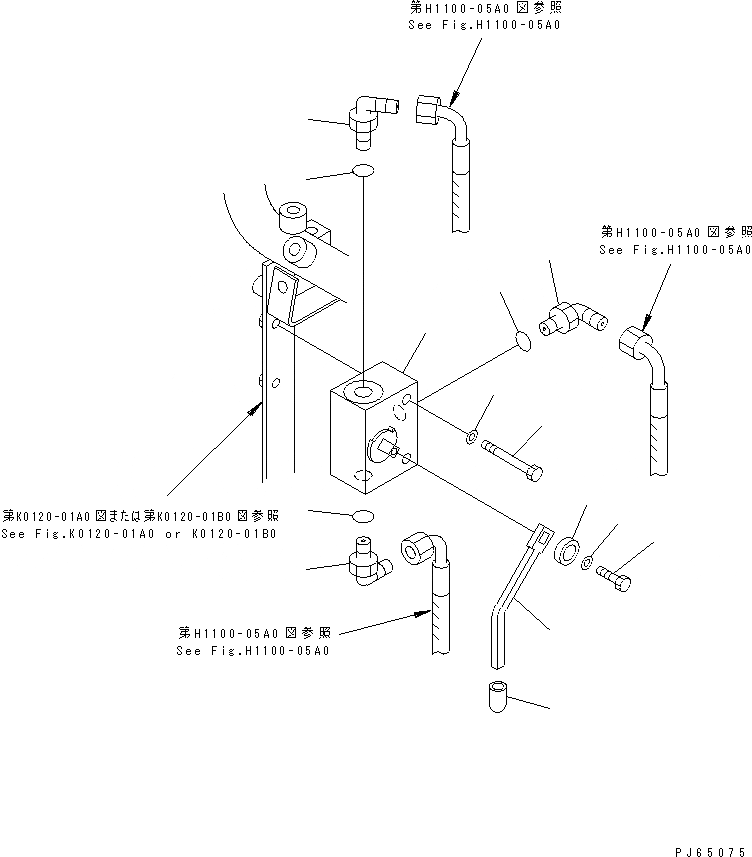 Схема запчастей Komatsu PC15MR-1 - ГИДРОЛИНИЯ (РЕГУЛЯТОР CHANGE КЛАПАН) ГИДРАВЛИКА