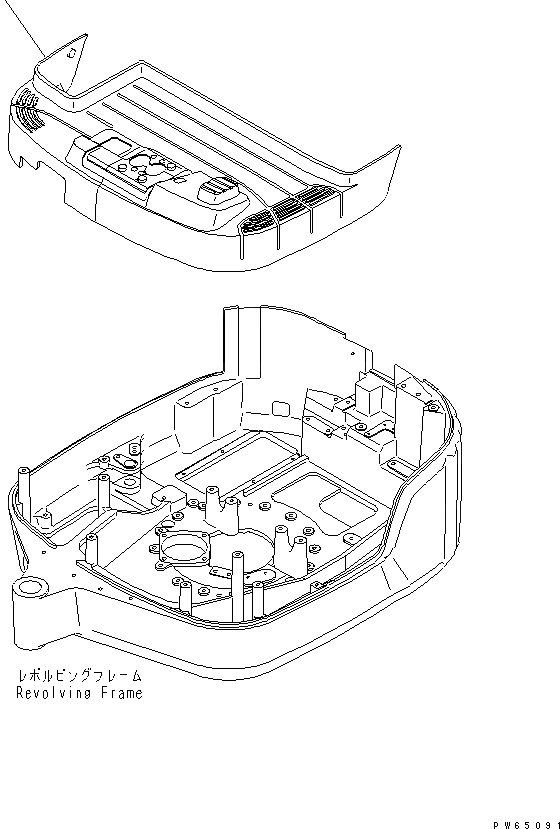Схема запчастей Komatsu PC15MR-1 - ПОЛ МАТЕРИАЛ КАБИНА ОПЕРАТОРА И СИСТЕМА УПРАВЛЕНИЯ